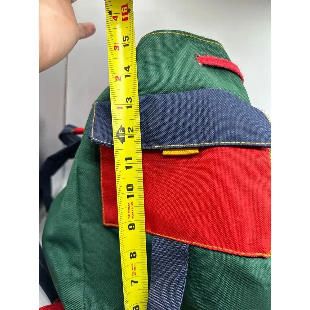 Vtg Atlanta Olympics 1996 Canvas Backpack Large Color Block 90s
